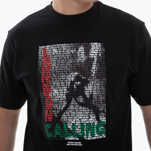 Peaceful Hooligan The Clash London Calling T Shirt Black