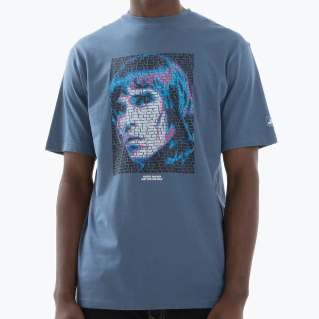 Peaceful Hooligan Ian Brown Ressurection T Shirt Blue
