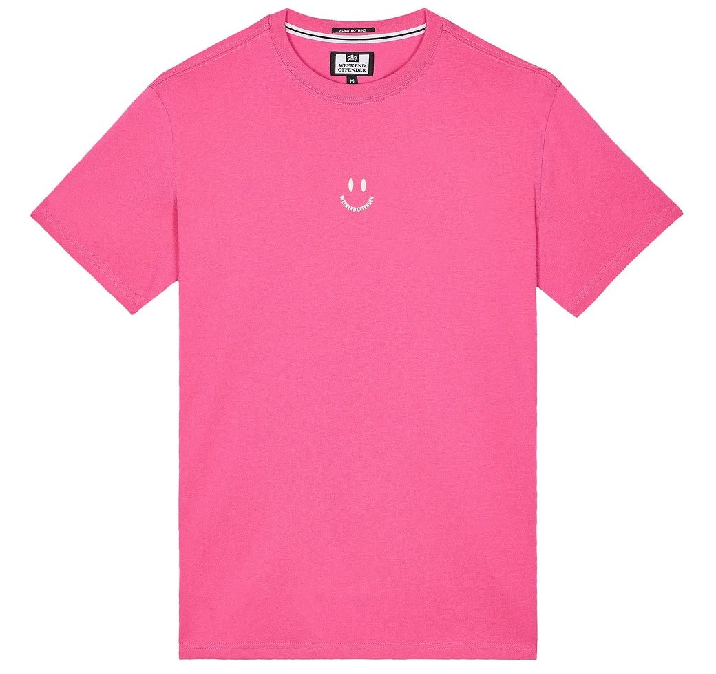 Weekend Offender Mini Rave Smiley T-Shirt Candy Pink