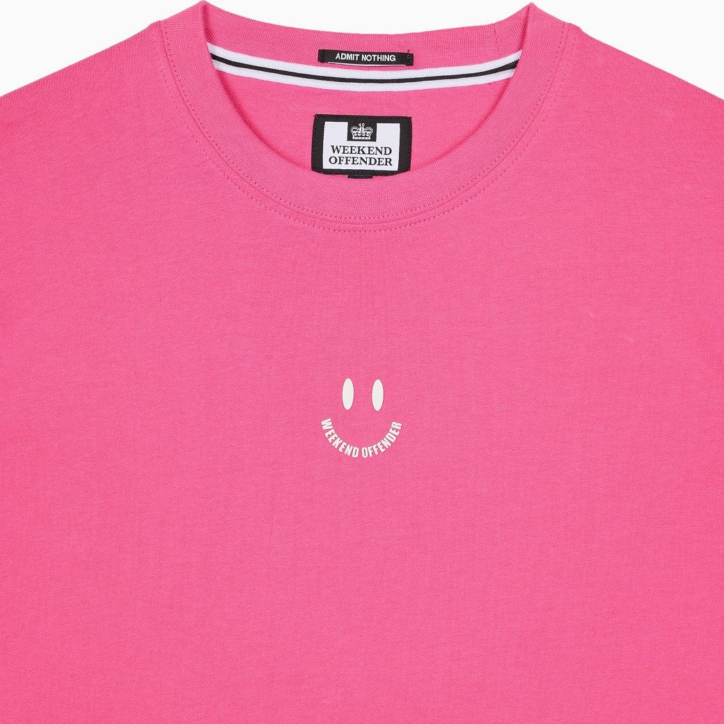 Weekend Offender Mini Rave Smiley T-Shirt Candy Pink