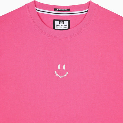 Weekend Offender Mini Rave Smiley T-Shirt Candy Pink