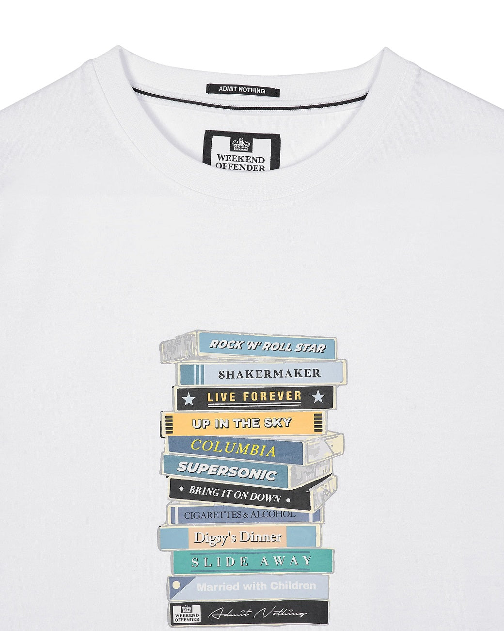 Weekend Offender Oasis Cassettes T-Shirt White