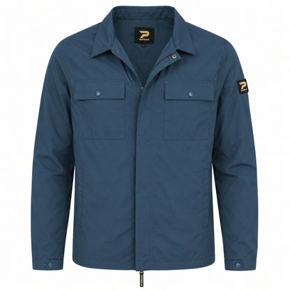 Patrick Jackson Breast Pockets Overshirt Dark Blue