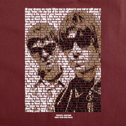 Peaceful Hooligan Oasis Morning Glory T-Shirt Dark Red