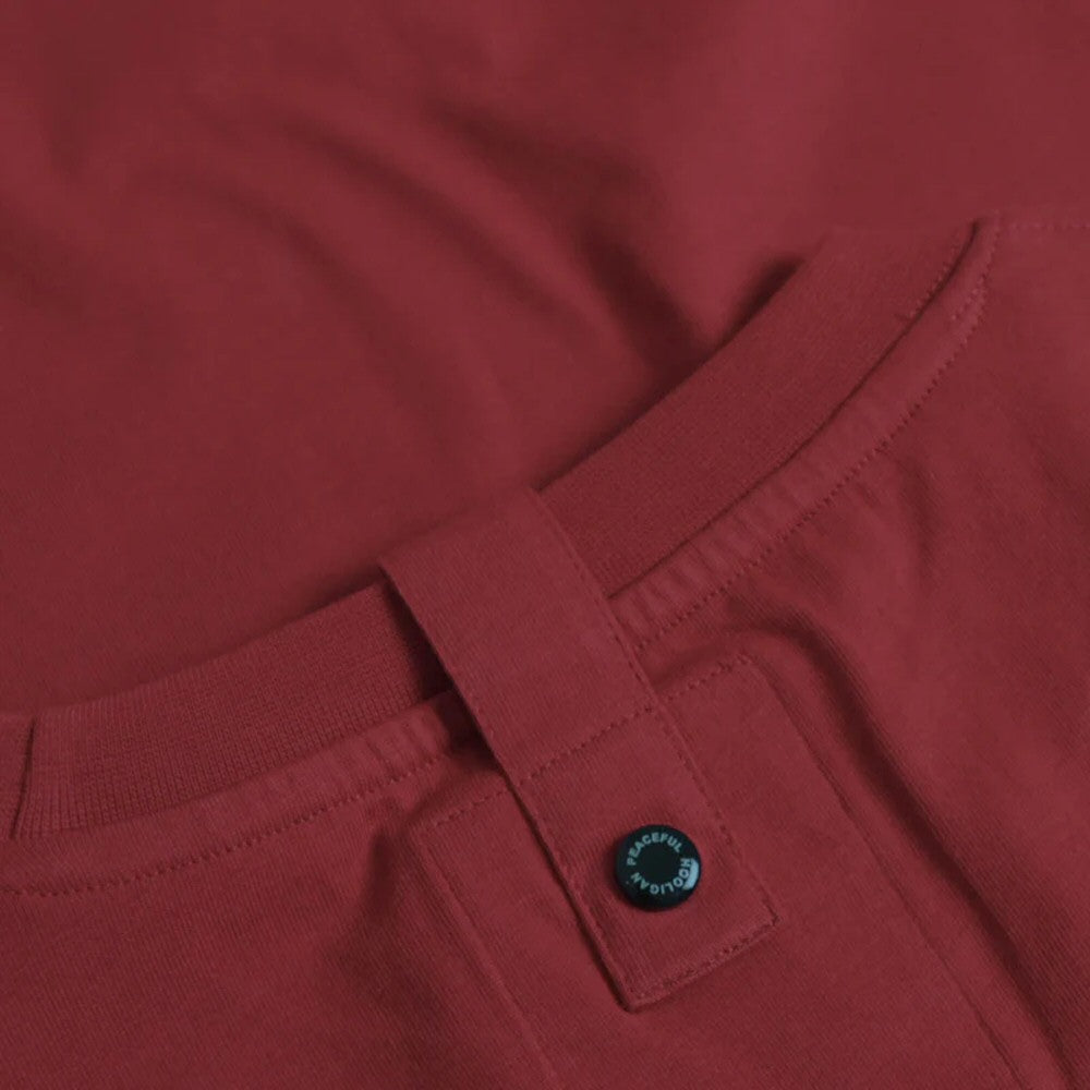 Peaceful Hooligan Oasis Morning Glory T-Shirt Dark Red