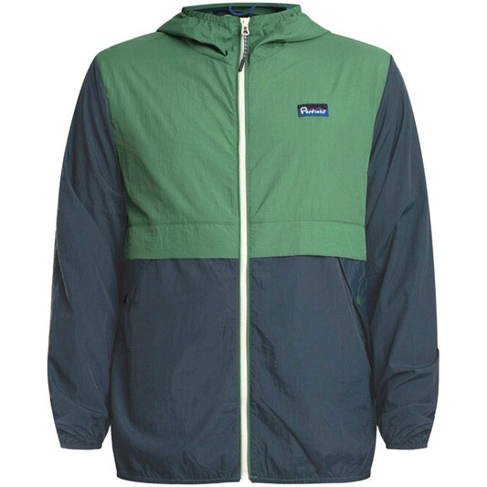 Penfield Nylon Hooded Rain Jacket Aqua Green / Navy