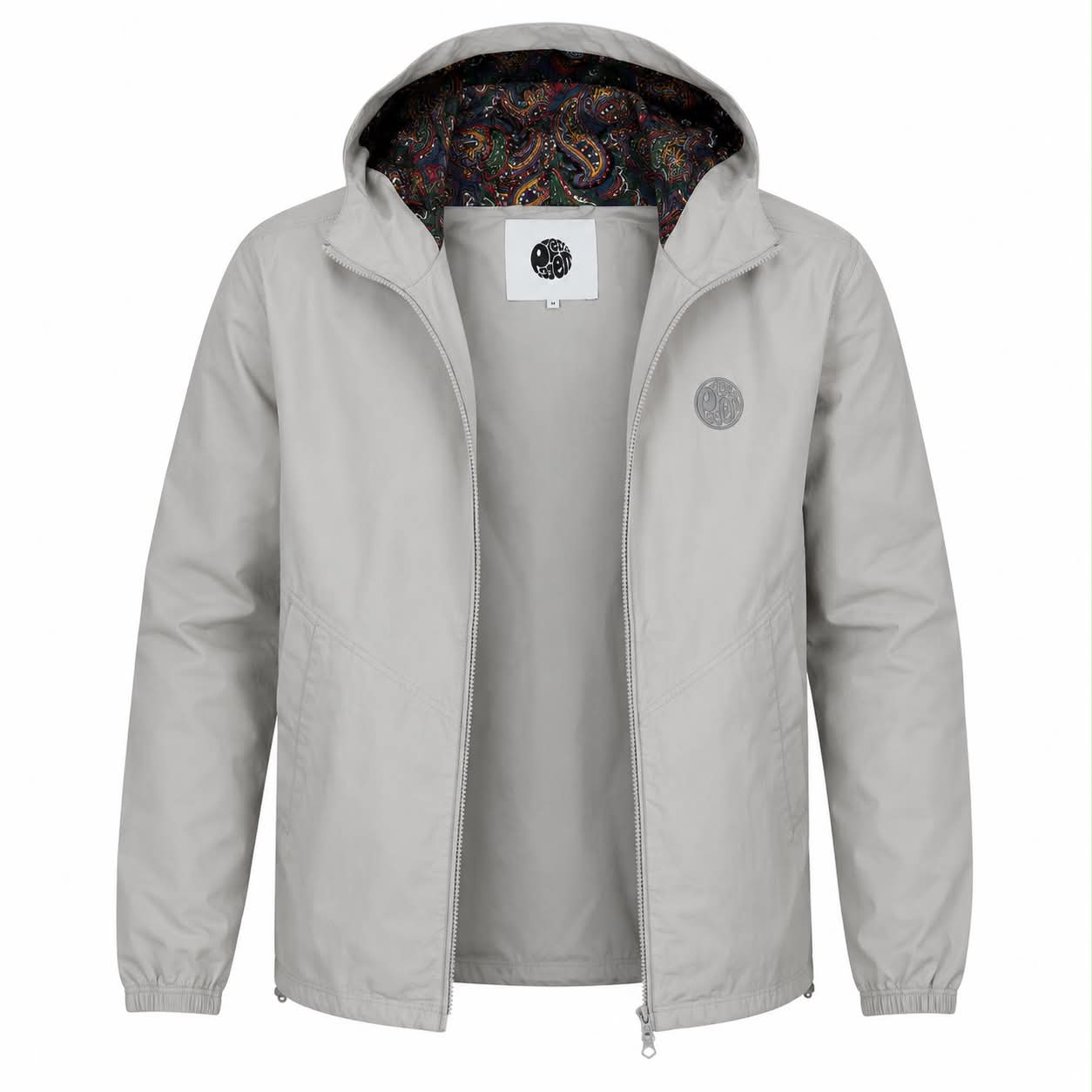 Pretty Green Paisley Lined Hood Jacket Grey