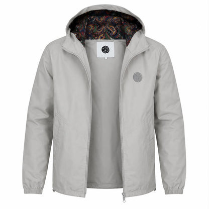 Pretty Green Paisley Lined Hood Jacket Grey
