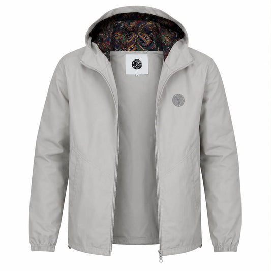 Pretty Green Paisley Lined Hood Jacket Grey
