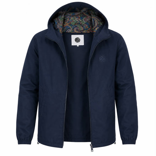 Pretty Green Paisley Lined Hood Jacket Navy