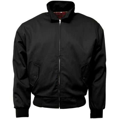 Relco Classic Red Tartan Lined Harrington Black