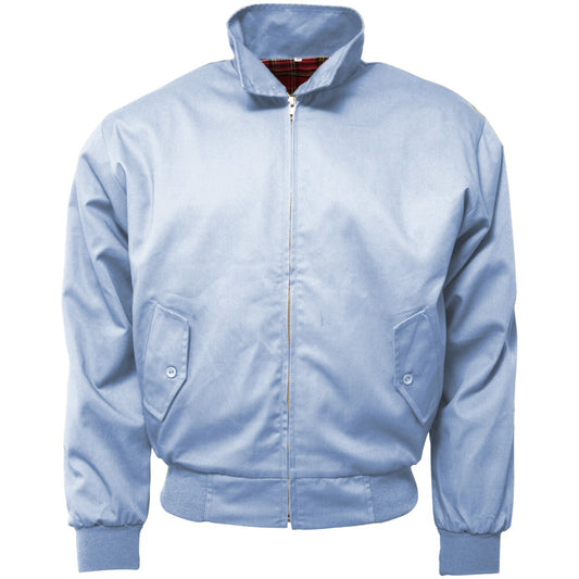 Relco Classic Red Tartan Lined Harrington Sky Blue