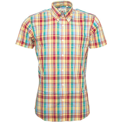 Relco Button Down Check Short Sleeve Shirt Multi