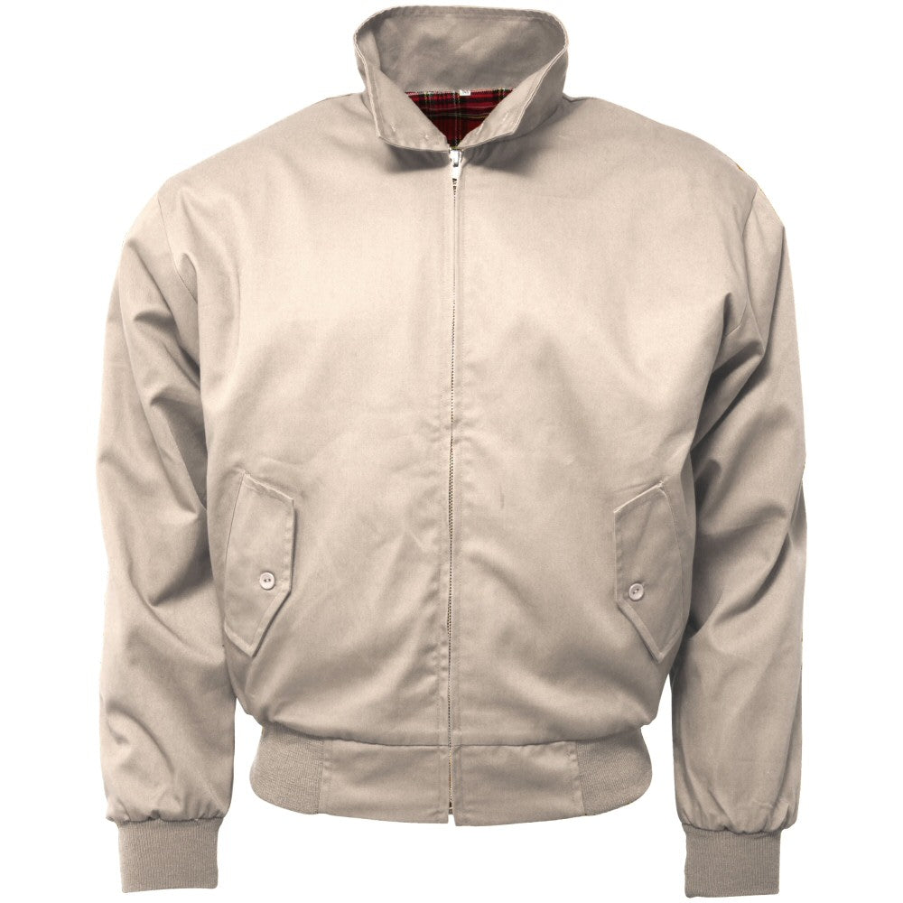 Relco Classic Red Tartan Lined Harrington Stone