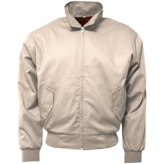 Relco Classic Red Tartan Lined Harrington Stone