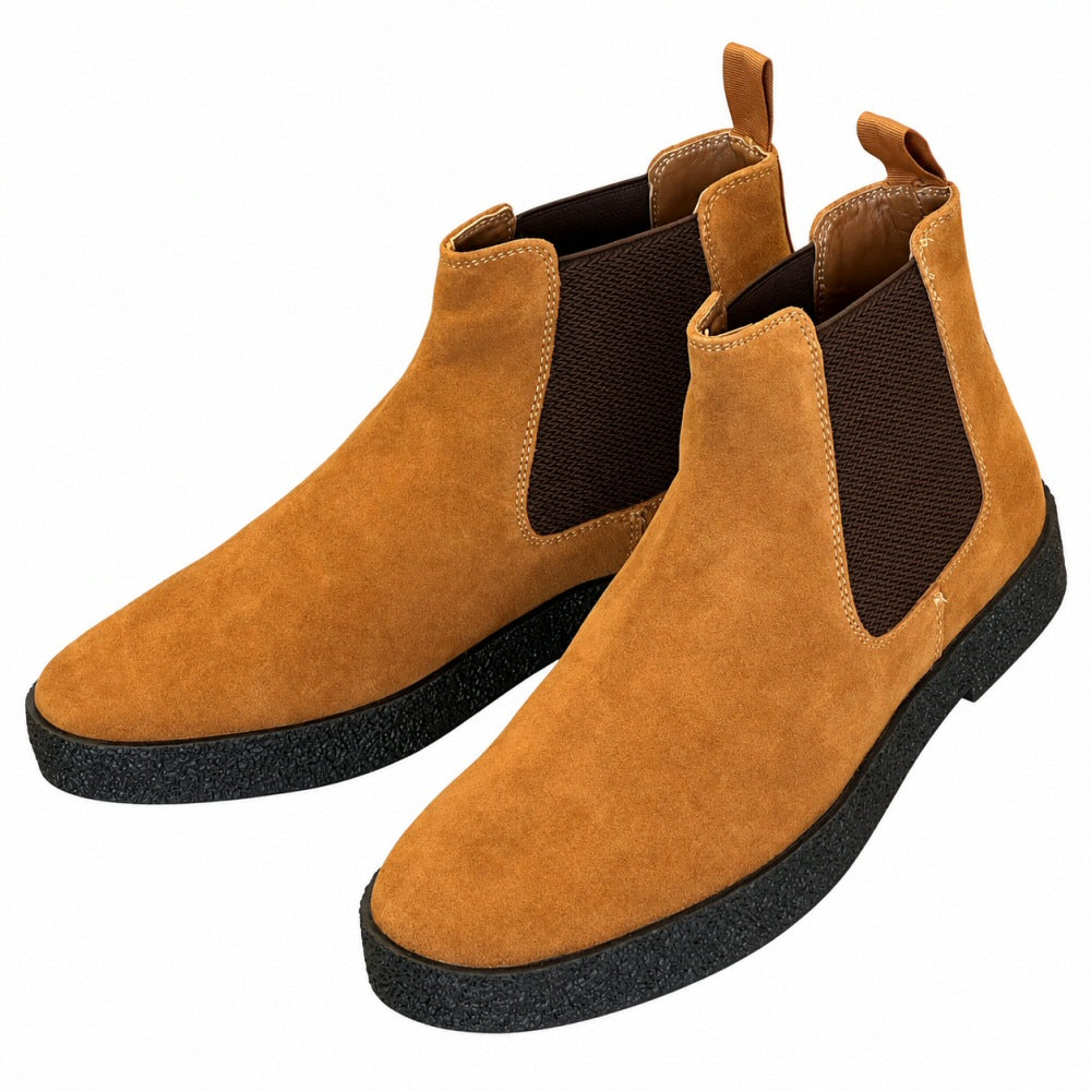 Roamers Suede Bullitt Chelsea Boot Tan