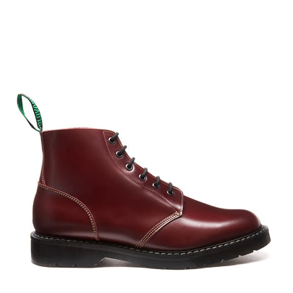 Solovair Hi Shine Leather 6 Eyelet Astronaut Boot Oxblood