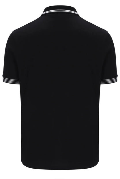 Fila Soren 2 Gold Collection Tipped Pique Polo Shirt Black