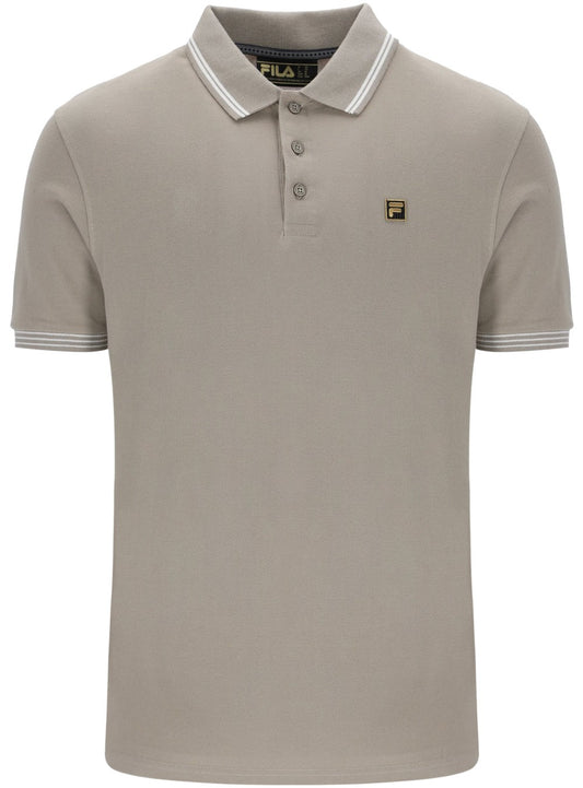 Fila Soren 2 Gold Collection Tipped Pique Polo Shirt Light Khaki