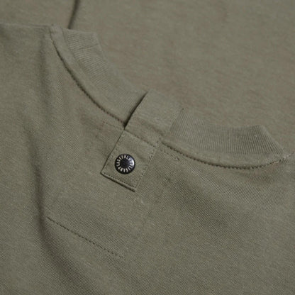 Peaceful Hooligan Outline Logo T Shirt Khaki