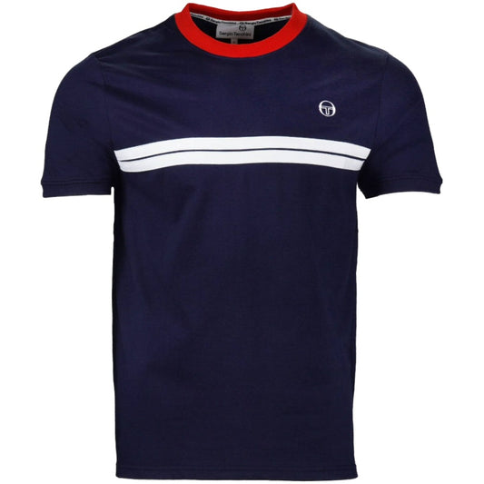 Sergio Tacchini Supermac T Shirt Navy / White / Red