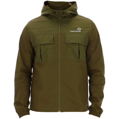 Sergio Tacchini Calisti Hooded Windbreaker Dark Olive