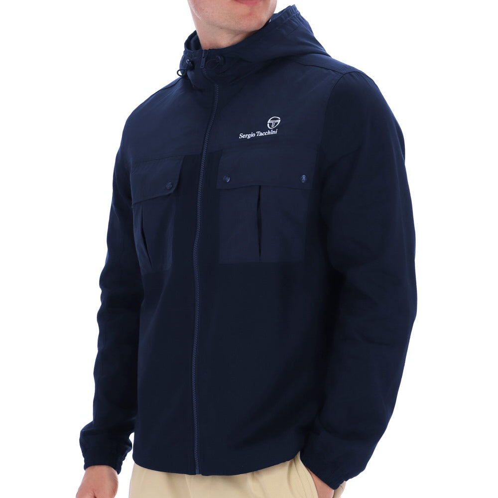 Sergio Tacchini Calisti Hooded Windbreaker Navy
