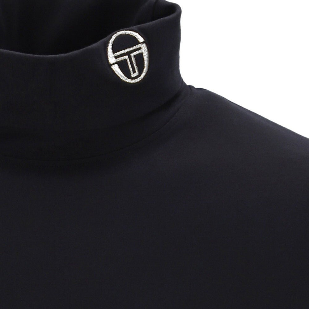 Sergio Tacchini Logo Collar Jersey Roll Neck Black