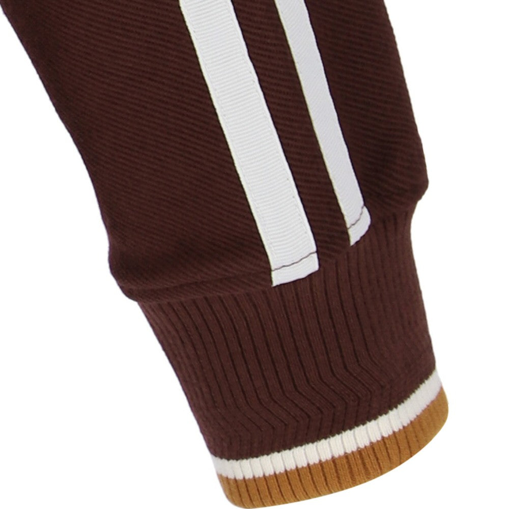 Sergio Tacchini Twin Stripe Sleeve Twill Track Top Brown
