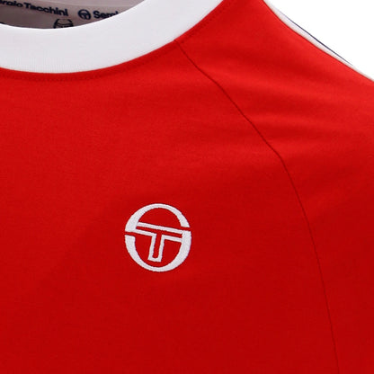 Sergio Tacchini Raglan Sleeve Ringer T-Shirt Red