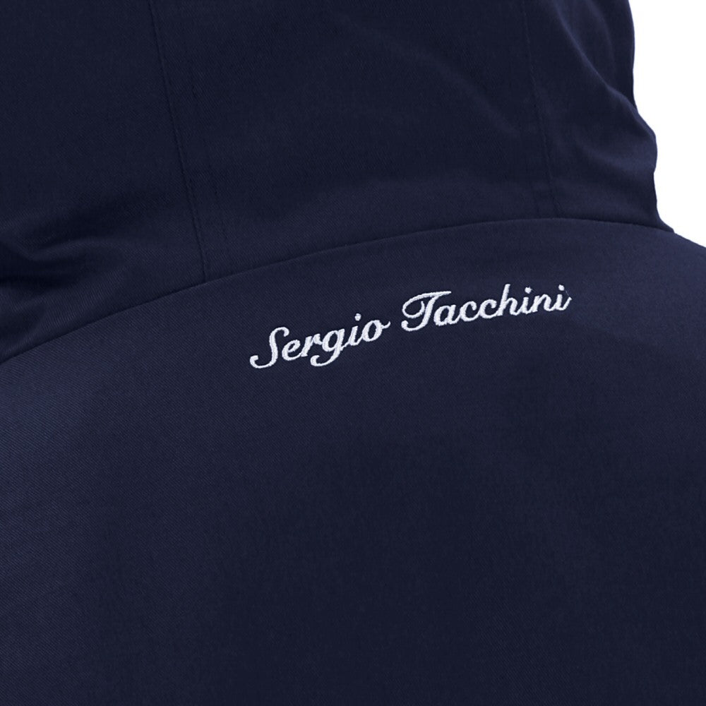 Sergio Tacchini Four Pocket Hooded Twill Parka Navy