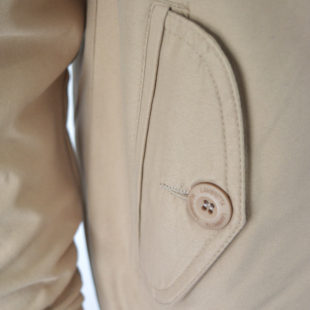 Lambretta Shower Resistant Harrington Jacket Stone