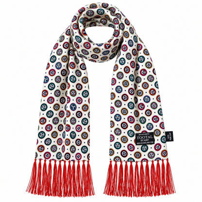Tootal Record Spider Design 100% Silk Scarf Alabaster