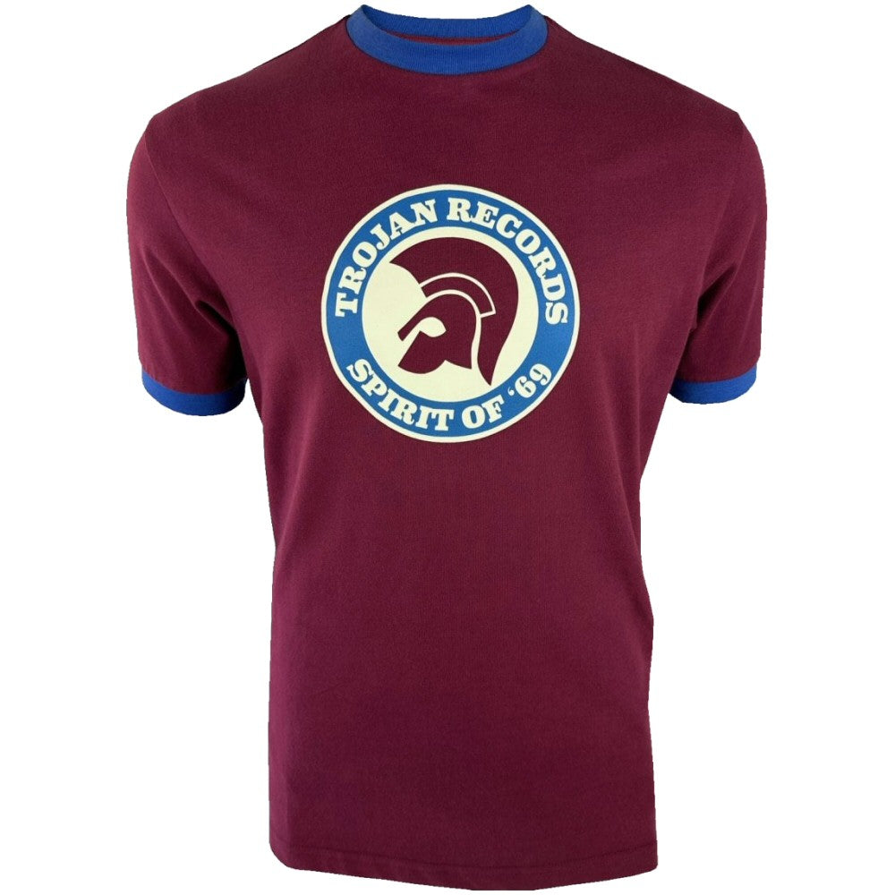 Trojan Records Spirit Of '69 Print Ringer T-Shirt Port