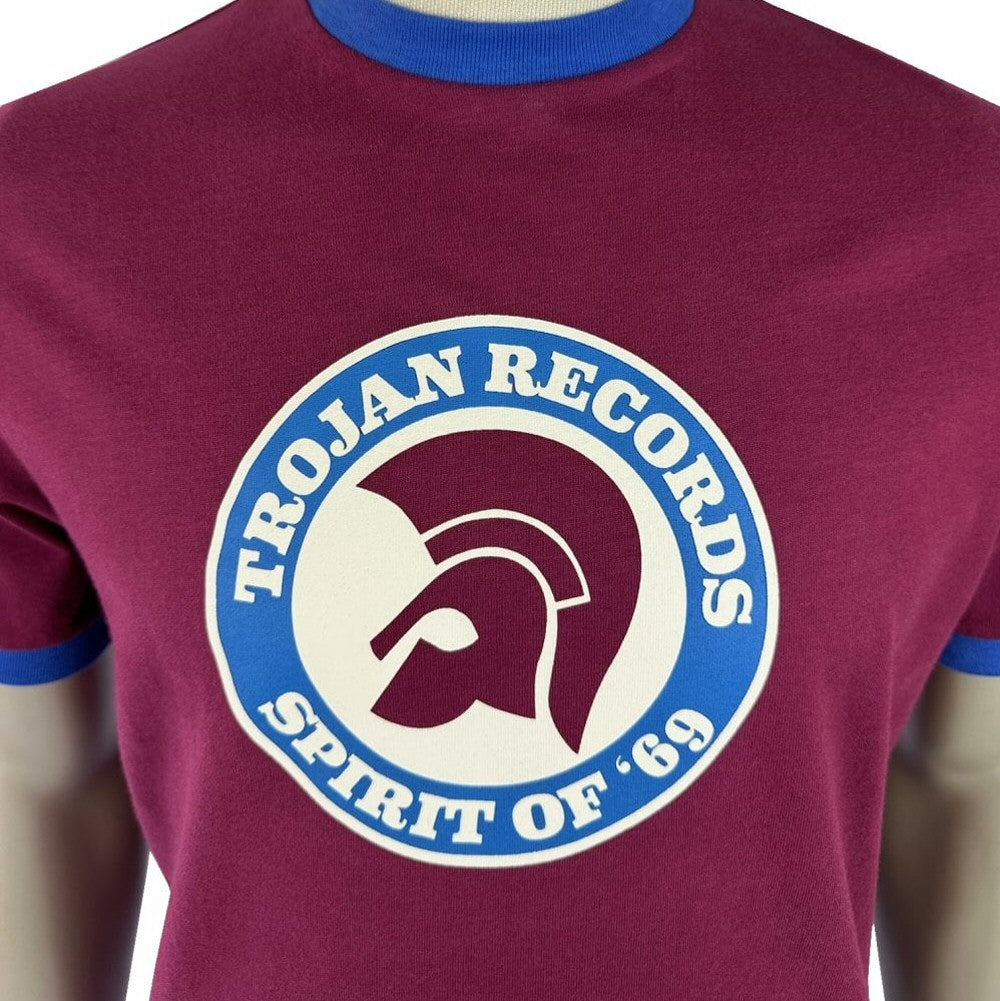 Trojan Records Spirit Of '69 Print Ringer T-Shirt Port