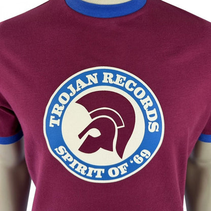 Trojan Records Spirit Of '69 Print Ringer T-Shirt Port