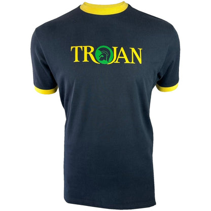Trojan Records Logo Ringer T-Shirt Navy