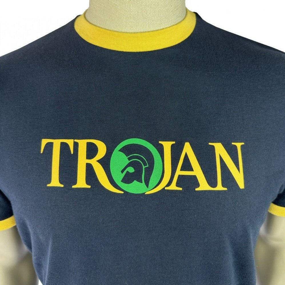 Trojan Records Logo Ringer T-Shirt Navy
