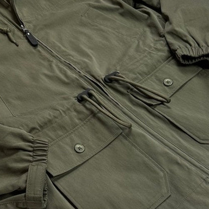 Trojan Records Peached Twill Cotton Hooded Parka Khaki