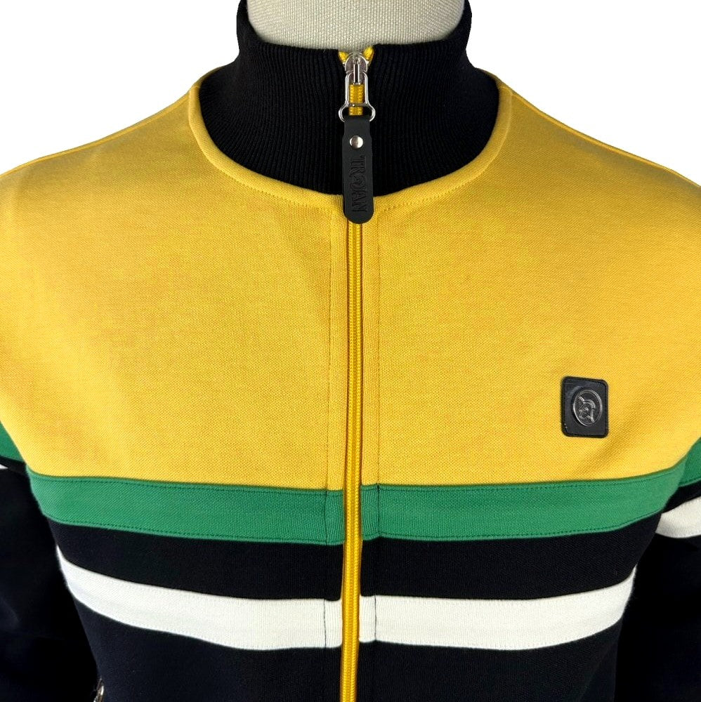 Trojan Records Twin Chest Stripe Track Top Black