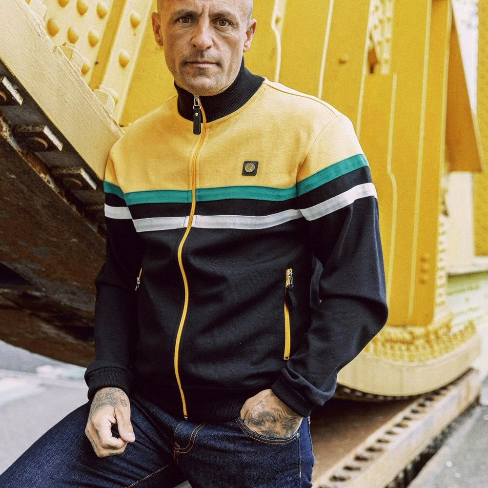 Trojan Records Twin Chest Stripe Track Top Black