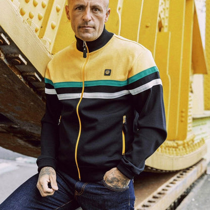 Trojan Records Twin Chest Stripe Track Top Black