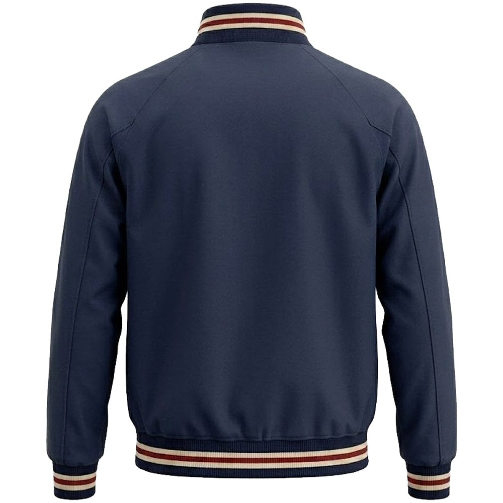 Trojan Records Multi Tipped Collar & Cuff Monkey Jacket Navy