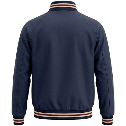 Trojan Records Multi Tipped Collar & Cuff Monkey Jacket Navy