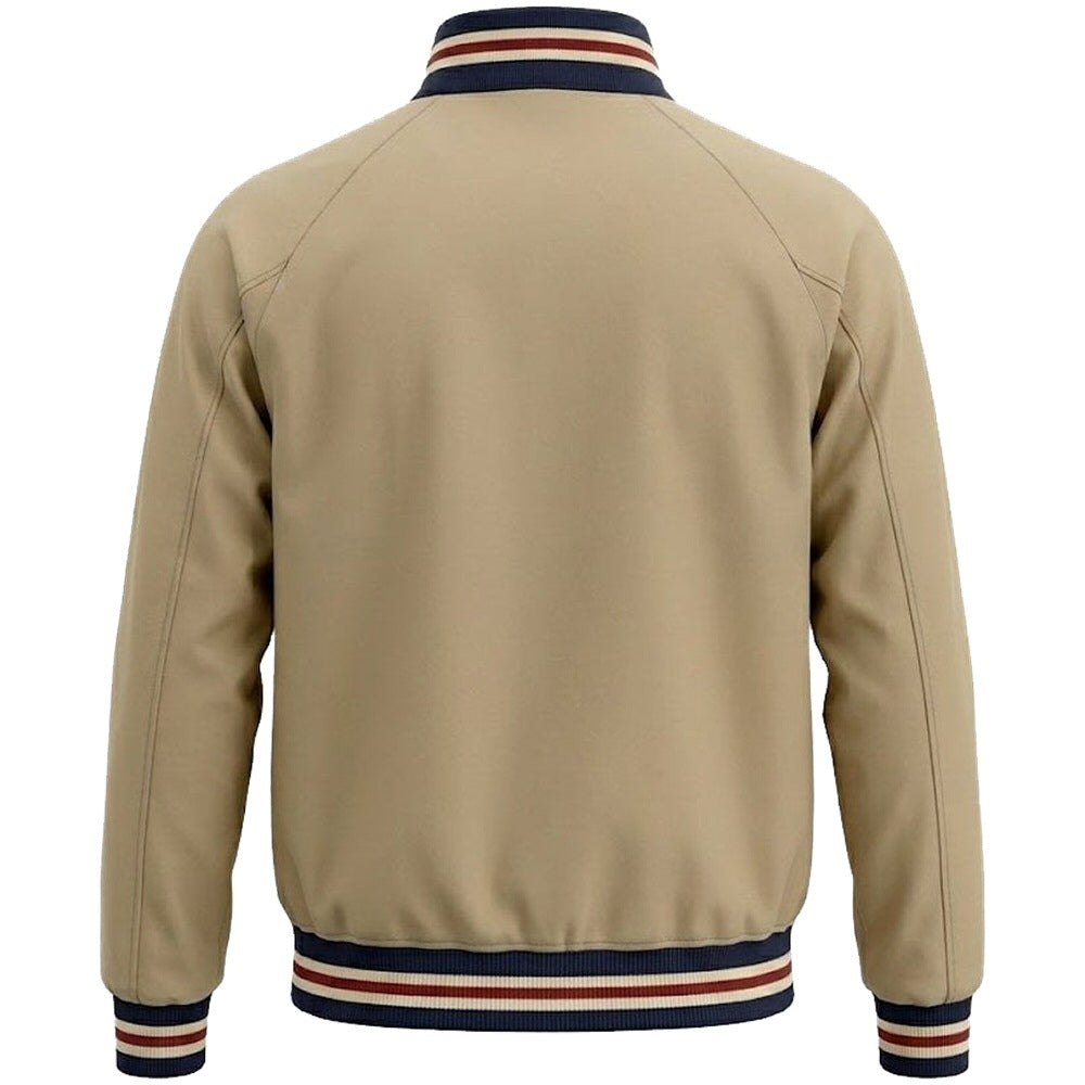 Trojan Records Multi Tipped Collar & Cuff Monkey Jacket Stone