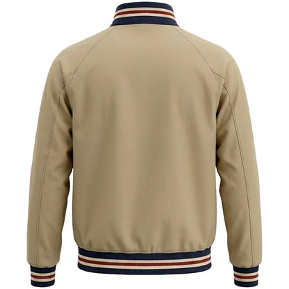 Trojan Records Multi Tipped Collar & Cuff Monkey Jacket Stone