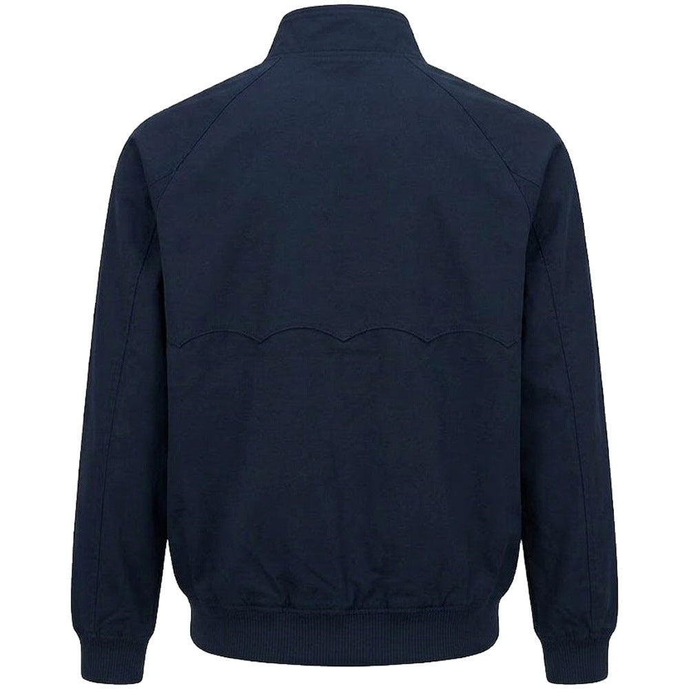 Trojan Records Classic Tartan Lined Harrington Jacket Navy
