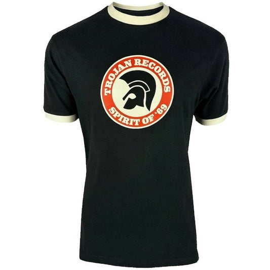 Trojan Records Spirit Of '69 Print Ringer T-Shirt Black