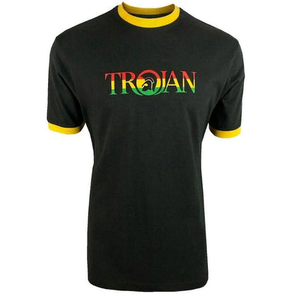 Trojan Records Logo Ringer T-Shirt Rasta