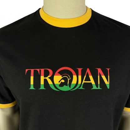 Trojan Records Logo Ringer T-Shirt Rasta